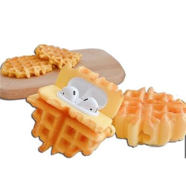 Imagem de Capa de silicone compatível com Airpods Pro, biscoito fofo, sobremesa, comida engraçada, design exclusivo, capa protetora de borracha (biscuit)
