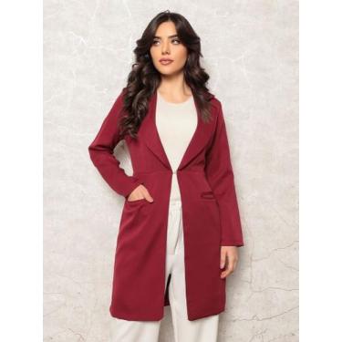 Imagem de Jaleco Feminino Gabardine Bordo Vichy - Gardenia Jalecos, M
