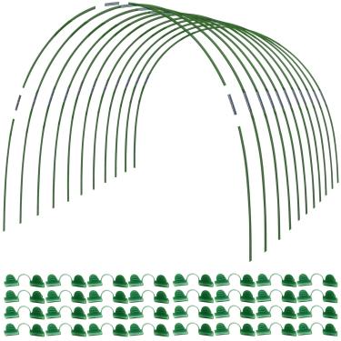 Imagem de MAXPACE Argolas de estufa para túneis de cultivo DIY com menos de 80 cm de largura, armação de suporte de fibra de vidro sem ferrugem para tecido de jardim, estacas de jardim de suporte de plantas