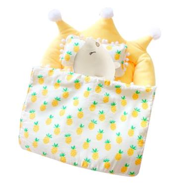 Imagem de Fecadou Conjunto De Acessórios De Roupa De Cama Para Boneca | Cama de Boneca com Almofada e Manta | Brinquedo de Mobiliário para Jogo de Papéis para Crianças Colecionadores Filho Filha