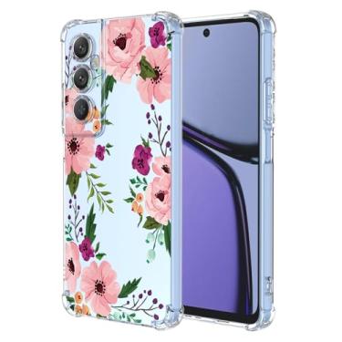 Imagem de RRXSYXL Capa para Oppo Realme C65 4G com estampa floral transparente, capa macia à prova de choque para Oppo Realme C65 4G, flor de cerejeira