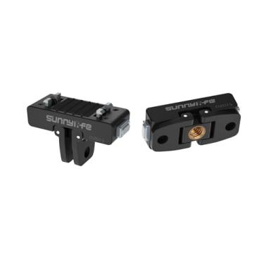 Imagem de YUULNMOP Suporte adaptador magnético de liberação rápida compatível com Insta360 X5/Ace Pro/Ace Pro2/1, base magnética com parafuso de 1/10.2 cm e interface dupla dobrável de montagem de garra dupla