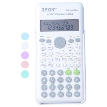 Imagem de Calculadoras científicas para estudantes, calculadora científica padrão de 2 linhas, 240 funções, material de escritório escolar, calculadora de matemática para escola (branca)