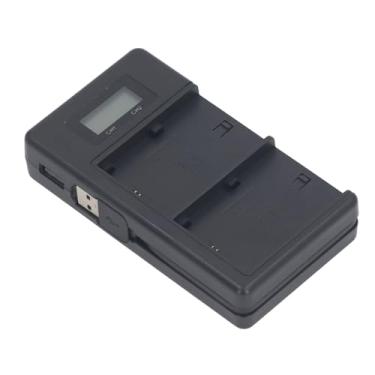 Imagem de Zhjvihx Carregador de Bateria de Câmera de Slot Duplo, Segurança Eficiente da Bateria USB Segurança Com Tela de LED para 5DS