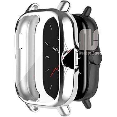 Imagem de Case Bumper Nsmart compatível com Huami Amazfit GTS 2 / GTS 2e - Nandos-Store (GTS 2, Prata)