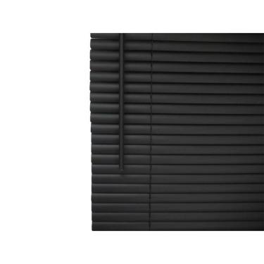 Imagem de Persiana Horizontal Pvc Preta 100 L X 160 A Cortina Completa