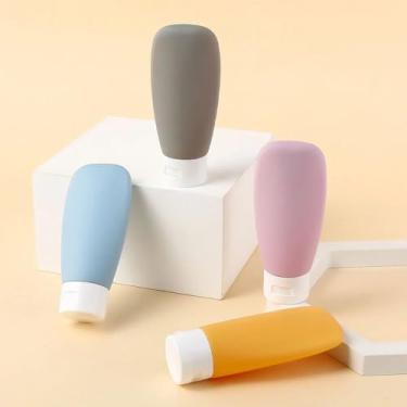 Imagem de Kit Frascos para Viagem 4 Peças – Frascos Portáteis à Prova de Vazamento Reutilizáveis para Shampoo, Sabonete, Cremes, Líquidos – Mini Potes Plásticos para Mala de Mão e Necessaire - UpShop