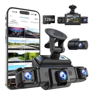 Imagem de Dash Cam ZMOPO 360 View de 4 canais frontal/traseiro dentro do carro
