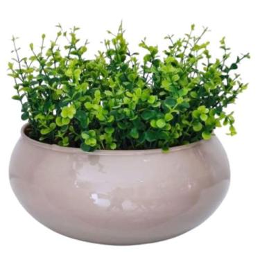 Imagem de Arranjo Verdinho Folhagem Verde Eucalipto Real Vaso Bege - La Caza Sto