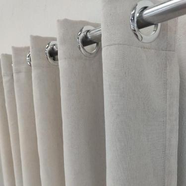 Imagem de Cortina Voil Gase Linho Com Forro Blackout P/ Janela Porta4,00x2,60 - 