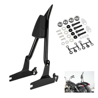 Imagem de PSLER Conjunto de encosto de barra sissy do passageiro traseiro de 23,6 polegadas, estrutura de aço com enchimento de alta densidade, adequado para Dyna Street Bob FXDB Low Rider FXDL FXDLS 2006-2017