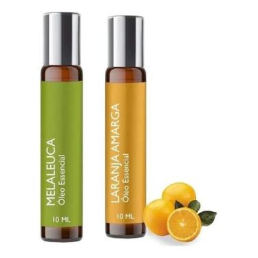 Imagem de Kit 2 Óleos Essenciais Melaleuca E Laranja Roll On 10Ml Puro - Essênci