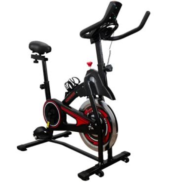 Imagem de Bicicleta Ergometrica Spinning Vertical Roda de Inercia 8 Kg Sport | Método de ajuste de Resistência: Feltro de Lã Bicicleta Ergométrica Para Casa, Ciclismo Indoor, Bicicleta de Academia residencial, spinning para emagrecimento, condicionamento físico e resistência, Bicicleta Fitness Ajustável Com A