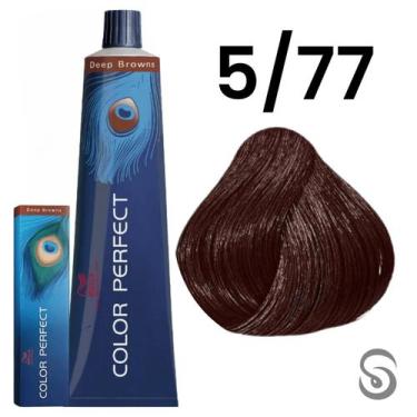 Imagem de Wella Perfect Color 5/77 Castanho Claro Marrom Intenso Deep Browns 60m