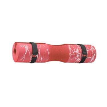 Imagem de Dynwave Almofada de agachamento com barra, suporte que permanece no lugar, almofadas antiderrapantes e seguras para agachamento, almofadas para barra de, Vermelho