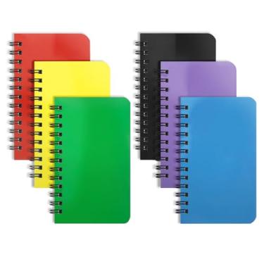 Imagem de KTOJOY 6 Pack Small Spiral Notebook Pocket Notebook 3x5 Spiral Notepads With Lined Pages, Small Top Spiral Notebook Little Mini Memo Steno Note Pads for Outdoor Home Office College School