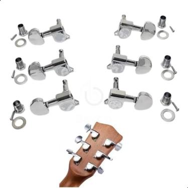 Imagem de 2X Jogo De Tarraxas Tarrachas Bertô 3 + 3 De Aço Cromada Bli