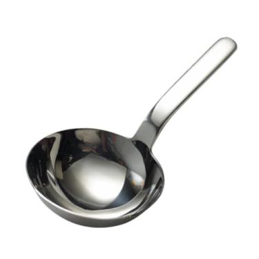 Imagem de Bothyi Colher de sopa funda para servir sopa, concha, cabo curto, colher de molho de aço inoxidável, concha grande para molhos de salada, caldo, consomê