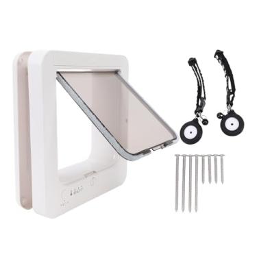 Imagem de Fockety Porta de Gato Inteligente, Colarinho de Sensor Automático Ativado por Colarinho de Estimação Com 2 Colares, Instalação Fácil de Travamento de Gato de 4 Vias para Casa