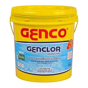 Imagem de Cloro Genclor Granulado Estabilizado Dicloro 10 Kg - Genco