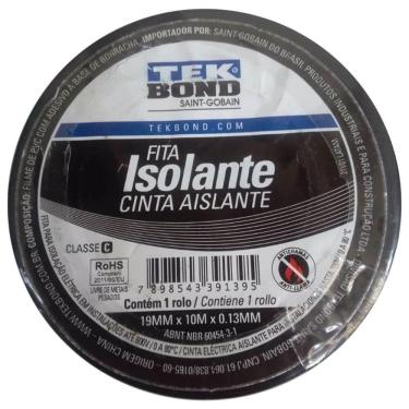 Imagem de Fita Isolante 19mm X 10 Metros 0,13mm - 21131001910 - Tekbond