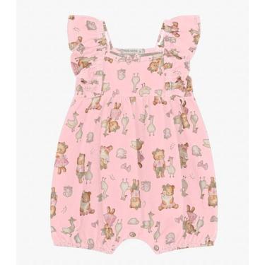 Imagem de Macaquinho infantil Feminino em Cotton Trick Nick Rosa, GG, Rosa