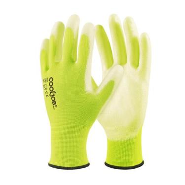 Imagem de Luvas de trabalho de segurança COOLJOB PU Coating 13 Gauge Yellow