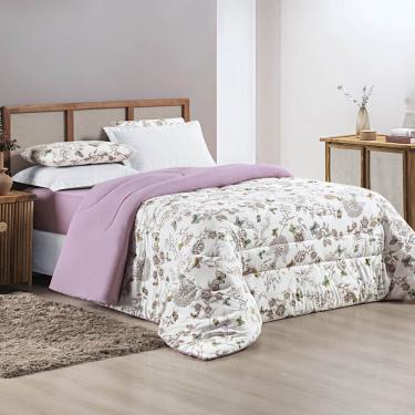 Imagem de Kit Edredom Grace King 01 Peça 100% Algodão Dupla Face Extra Macio Estampado - Butterfly Borboleta Rosa