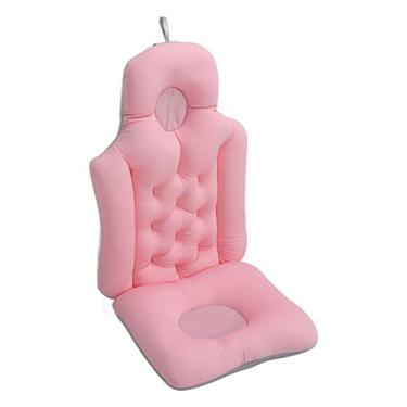 Imagem de RiToEasysports Almofada de Banheira Confortável, Encosto de Cabeça Macio e Respirável, Apoio para As Costas, Almofada de Banho para Adultos, Suporte Seguro, Protege a Coluna, Adequada para (Rosa)