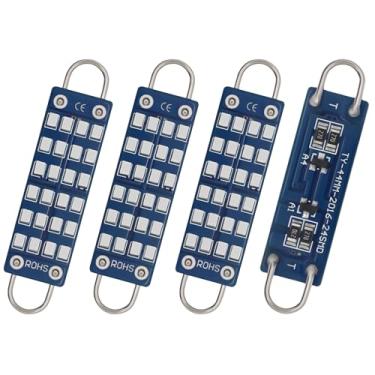 Imagem de QAUBEN Lâmpada de LED Rigid Loop 561 Festoon 44mm (1,73") Azul 24SMD 2016 Chips Não Polaridade 562 567 564 RL4410 211-2 212-2 214-2 para Porta Cortesia Degrau Mapa Domo Luz 12V 1,1W (4 unidades)