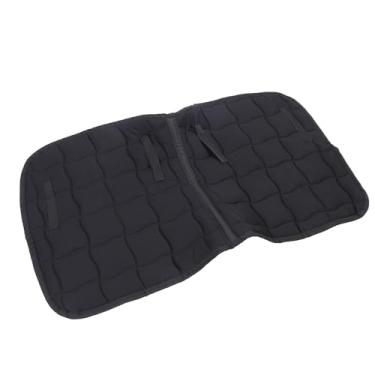 Imagem de Almofada de Sela para Cavalos Respiráveis ​​Confortáveis ​​e Confortáveis ​​de Pano de Sela para Pular Treinamento (Preto)