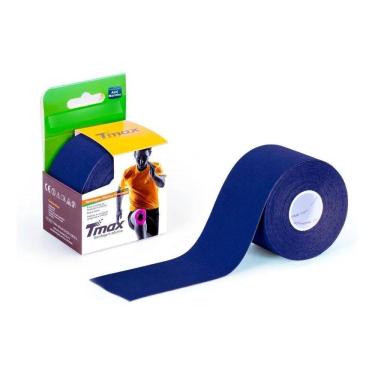 Imagem de Fita Tape Tmax Bandagem Elastica Cinesiologi Azul-Marinho