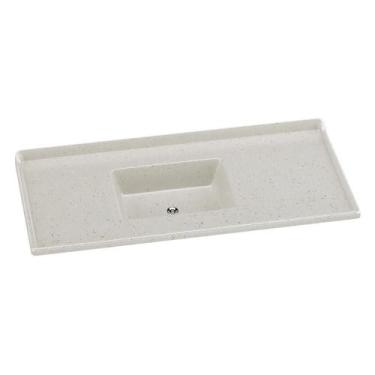 Imagem de Pia De Cozinha Mármore Sintético 120x55cm Multimóveis CR20479 Traverti