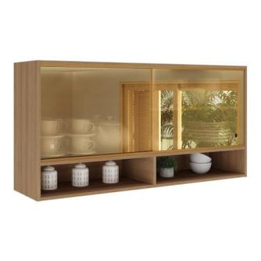 Imagem de Armário Aéreo 120cm c/ Portas Vidro Paris Multimóveis - MULTIMOVEIS