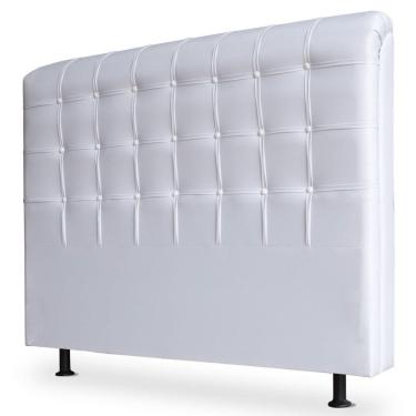 Imagem de Cabeceira Estofada Cama Box Casal King Louise 195cm Branco
