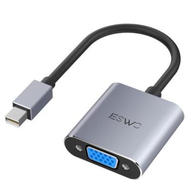 Imagem de Adaptador Mini DisplayPort para VGA Adaptador JESWO 1080P Cinza
