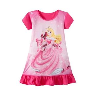 Imagem de Camisola de Pijama Sereia Princesa para Meninas (3-8 anos) - Verão, 4T