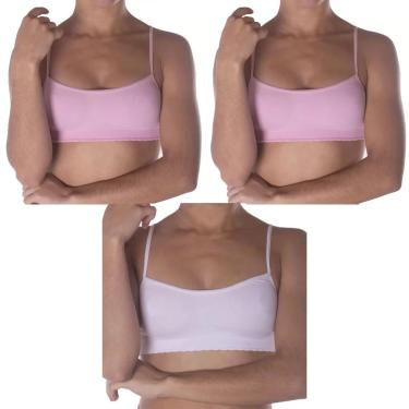 Imagem de Kit 3 Tops Selene Sem Costura Infantil