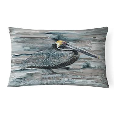 Imagem de Caroline's Treasures 8946PW1216 Almofada decorativa em tecido de lona cinza pelicano, 30 x 40 cm, multicolorido