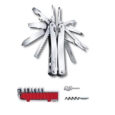 Imagem de Multiferramenta Victorinox Swiss Tool Spirit X Plus c/bainha de couro, Prata, 35 funções