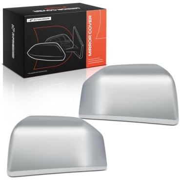 Imagem de A-Premium 2 peças de tampas de espelho retrovisor do lado do motorista e do passageiro - compatível com Ford F-150 F150 2015-2020 e Lincoln Navigator 2016-2017 - cromado