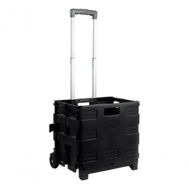 Imagem de Maleta Transporte Grande Rodas Dobrável Carrinho Capacidade