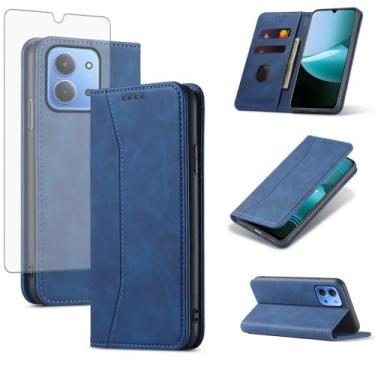 Imagem de Asuwish Capa carteira flip para celular Xiaomi Redmi 15C 4G/5G/POCO C85 com protetor de tela de vidro temperado, fecho magnético, capa fólio, suporte para cartão de crédito, suporte Redmi15C POCOC85