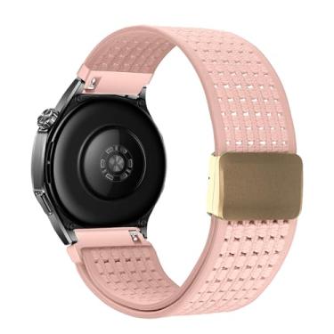 Imagem de LeyuBand Pulseiras magnéticas trançadas de 22 mm para Coros Pace 3/Pace Pro/Apex 2 Pro/Apex 46 mm, pulseira de reposição elástica trançada de nylon macio para mulheres e homens