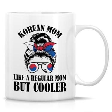 Imagem de Retreez Caneca engraçada legal mãe coreana – Sarcástica xícara de café ou chá de cerâmica de 325 ml – Presente hilário para mães legais da Coreia do Sul, Dia das Mães, aniversário, presente de feriado