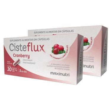 Imagem de Kit 2 Cisteflux Cranberry Vitamina C + Zinco 30 Cápsulas Maxinutri-Unissex