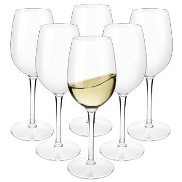 Imagem de HAHASHOW Conjunto de taças de vinho inquebráveis de 6 a 100% de plástico Tritan tinto e branco 355 ml, perfeito para acampamento e festas