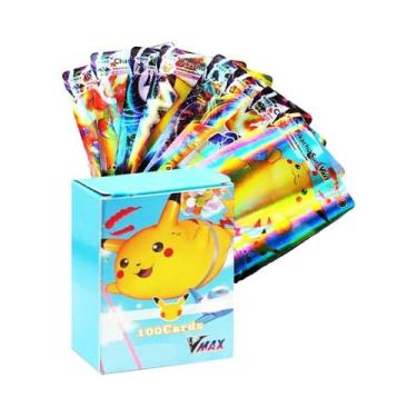 Imagem de Cartas De Jogo Pokémon GX V Mega Brilhantes Para Crianças 100PCS Brinq