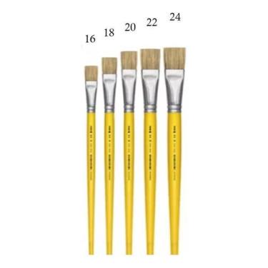 Imagem de Kit Com 5 Pinceis Artesanato Chato 815 Cerda Natural Tigre