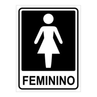 Imagem de Placa Sinalização Banheiro Feminino 15x20 - pacific